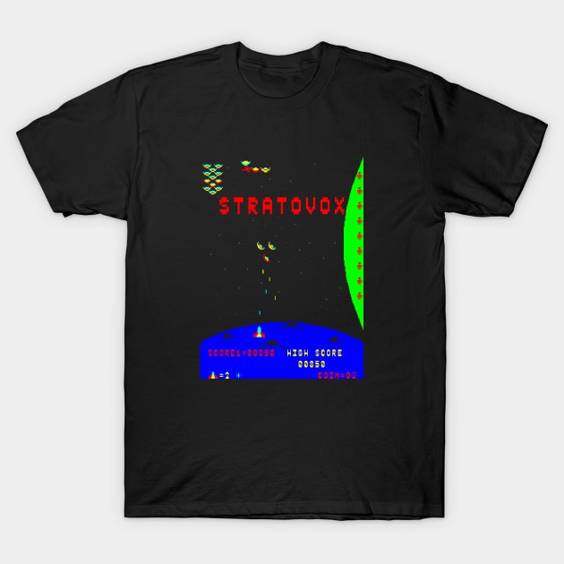 Mod.1 Arcade Stratovox Space Invader Video Game T-Shirt by parashop